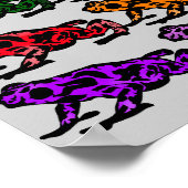 Poster Graphique de grenouilles arc-en-ciel (Coin)