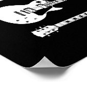 Poster Graphique de guitares électriques en blanc (Coin)