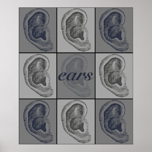 Poster Graphique de huit oreilles (Devant)