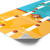 Poster Graphique de jeu de basket-ball (Coin)