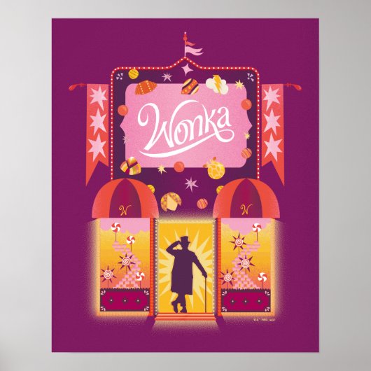 Poster Graphique de la boutique Wonka Candy (Devant)