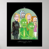 Poster Graphique de la famille Rick et Morty (Devant)