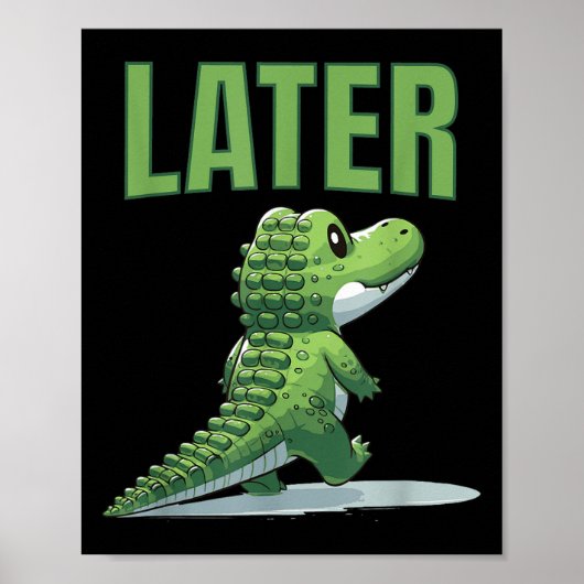 Poster Graphique de l'alligator Gator (Devant)