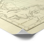 Poster Graphique de l'océan Atlantique (Coin)