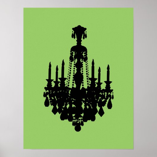 Poster Graphique de lustre antique (Devant)