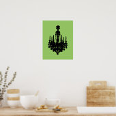 Poster Graphique de lustre antique (Cuisine)