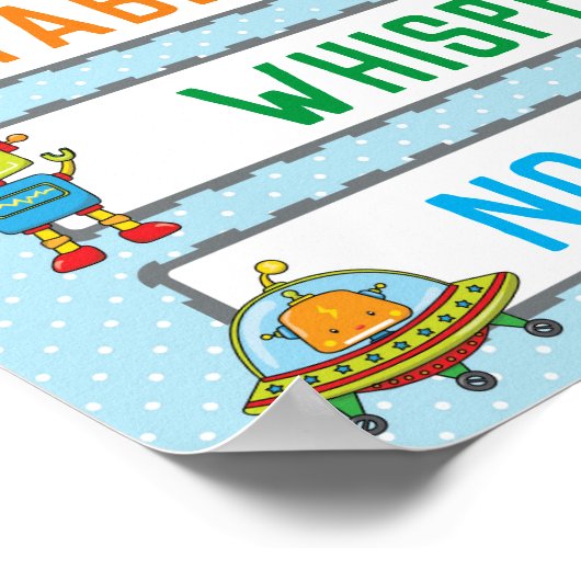 Poster Graphique de niveau voix en classe dans le thème R (Coin)