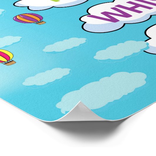 Poster Graphique de niveau voix en classe dans les ballon (Coin)