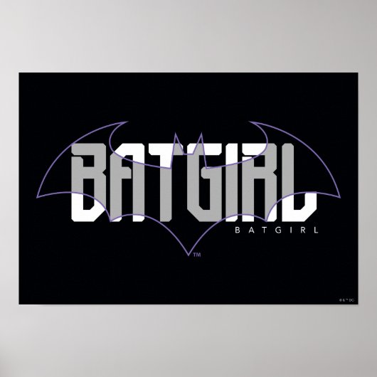 Poster Graphique de nom haute technologie Batgirl (Devant)