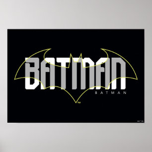 Poster Graphique de nom haute technologie Batman