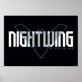 Poster Graphique de nom high-tech Nightwing (Devant)