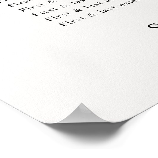 Poster Graphique de paramètres du Mariage botanique orang (Coin)