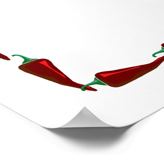 Poster Graphique de piments de bout en bout (Coin)