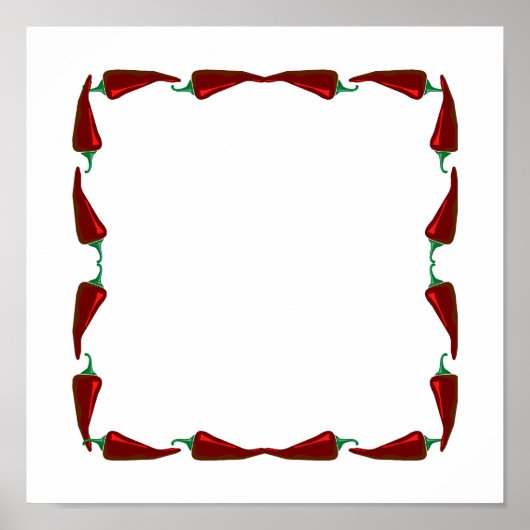 Poster Graphique de piments de bout en bout (Devant)