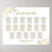 Poster Graphique de placement 17 Table Or Frivole Mariage (Devant)