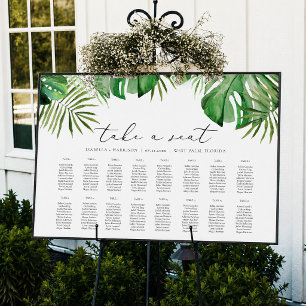 Poster Graphique de placement CORA Tropical Watercolor Pa
