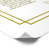 Poster Graphique de placement de mariage à 16 tables Flor (Coin)