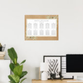 Poster Graphique de placement de mariage à l'aquarelle de (Bureau à domicile)