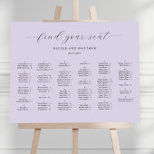 Poster Graphique de placement de mariage alphabétique chi