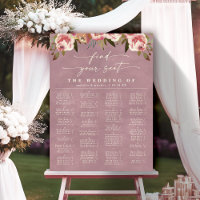 Graphique de placement de mariage alphabétique ros