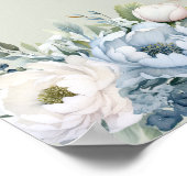 Poster Graphique de placement de mariage au sage vert pou (Coin)