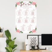Poster Graphique de placement de mariage automnal citroui (Bureau à domicile)