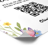 Poster Graphique de placement de mariage aux fleurs sauva (Coin)