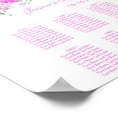 Poster Graphique de placement de mariage aux lis belladon (Coin)