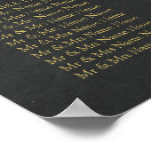 Poster Graphique de placement de mariage avec confettis d (Coin)
