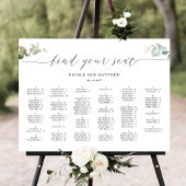 Poster Graphique de placement de mariage chic par ordre a
