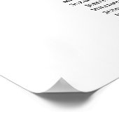 Poster Graphique de placement de mariage de 7 tables Chic (Coin)