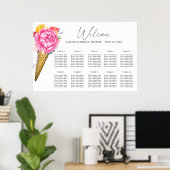 Poster Graphique de placement de mariage de glace aux fle (Bureau à domicile)