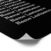 Poster Graphique de placement de mariage élégant en or (Coin)