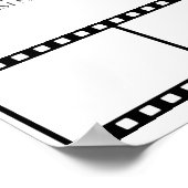 Poster Graphique de placement de mariage en bande de film (Coin)