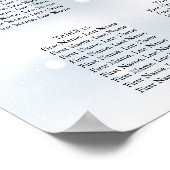 Poster Graphique de placement de mariage en écriture Floc (Coin)