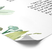 Poster Graphique de placement de mariage floral coquille (Coin)