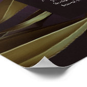 Poster Graphique de placement de mariage floral maximalis (Coin)