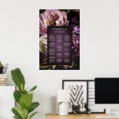 Poster Graphique de placement de mariage floral maximalis (Bureau à domicile)