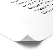 Poster Graphique de placement de mariage floral profond l (Coin)