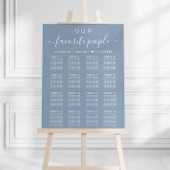Poster Graphique de placement de mariage pour 16 tables d