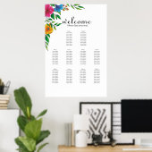 Poster Graphique de placement de mariage printemps été Fl (Bureau à domicile)