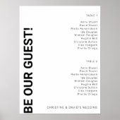 Poster Graphique de placement de mariage simple blanc 2 t (Devant)