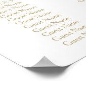 Poster Graphique de placement de mariage simple écriture (Coin)