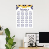 Poster Graphique de placement de mariage tournesol en den (Bureau à domicile)