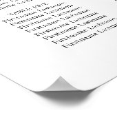 Poster Graphique de placement de mariage traditionnel élé (Coin)