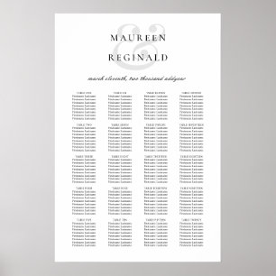 Poster Graphique de placement de mariage traditionnel élé