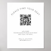 Poster Graphique de placement de sièges avec QR Code impr (Devant)
