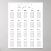 Poster Graphique de placement de sièges noir et blanc de (Devant)