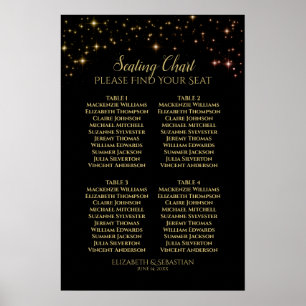 Poster Graphique de placement de table de mariage 4 table