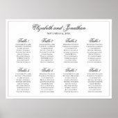 Poster Graphique de placement de table de mariage Simple (Devant)